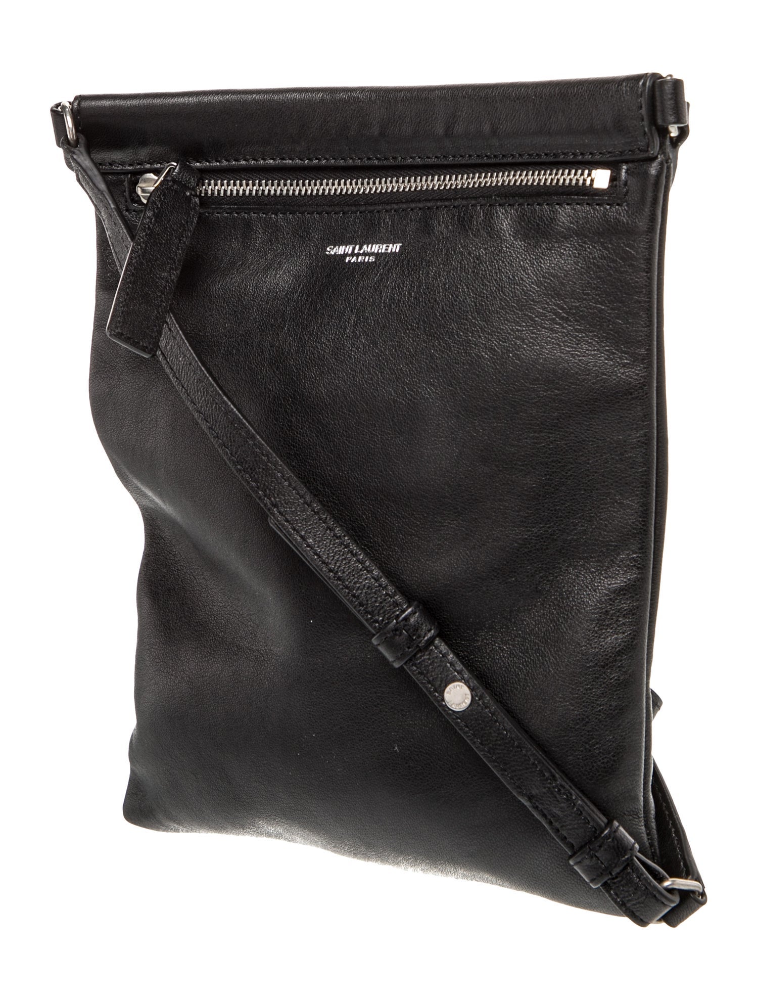 Saint Laurent Calfskin Sid Flat Pouch