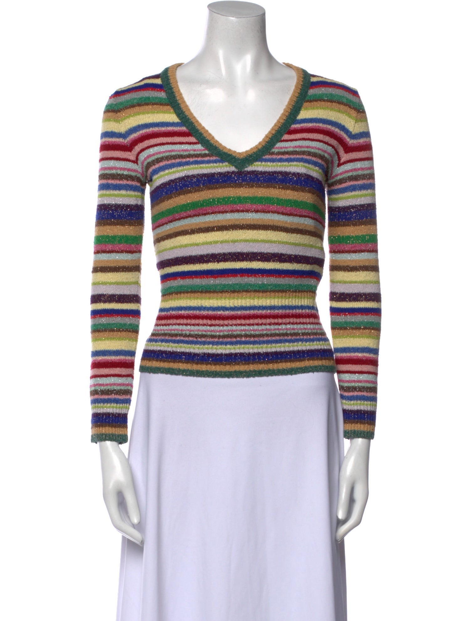 Saint Laurent Silk Striped Sweater