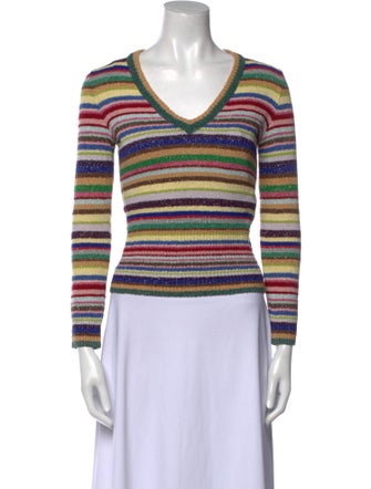 Saint Laurent Silk Striped Sweater