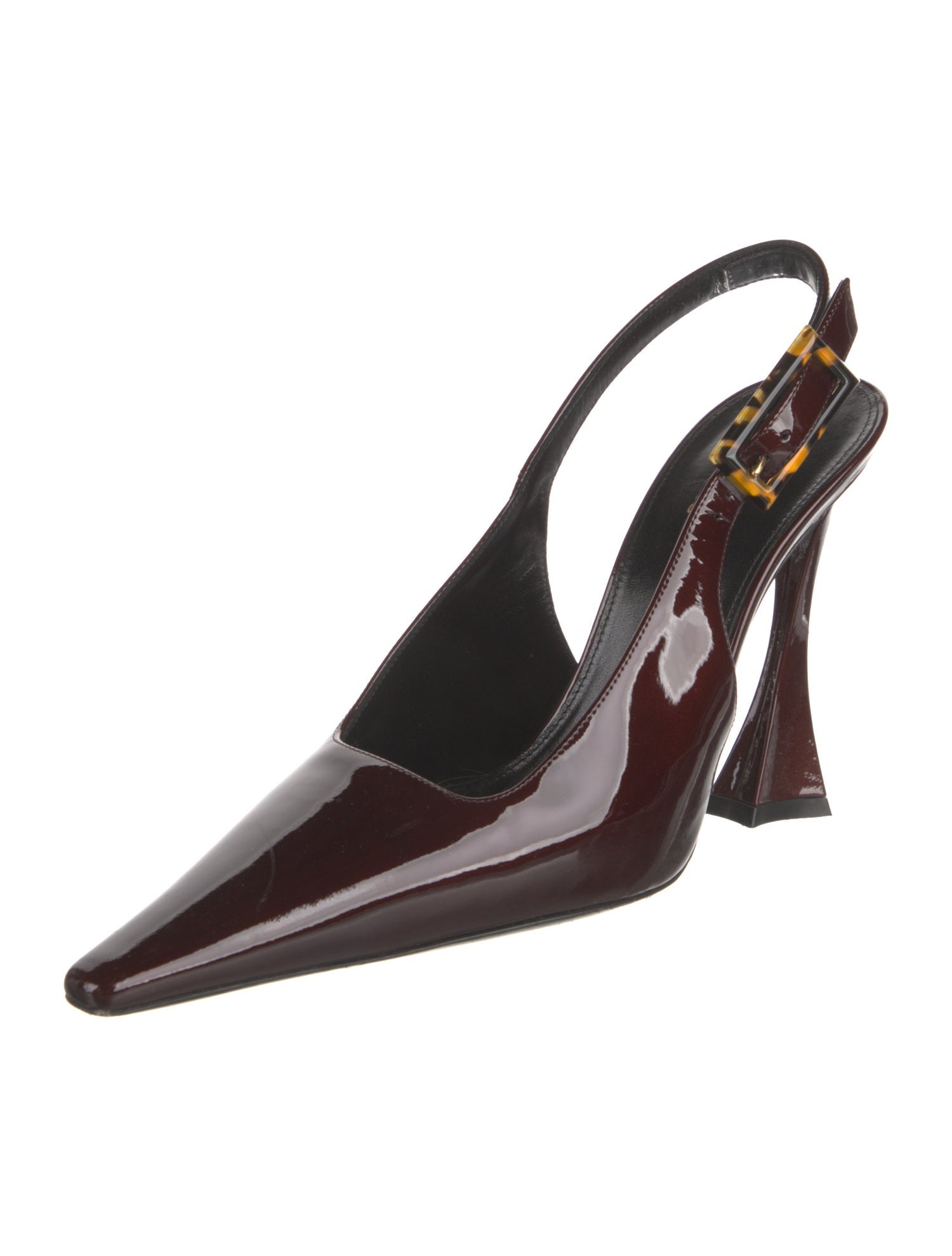 Saint Laurent Patent Leather Slingback Pumps