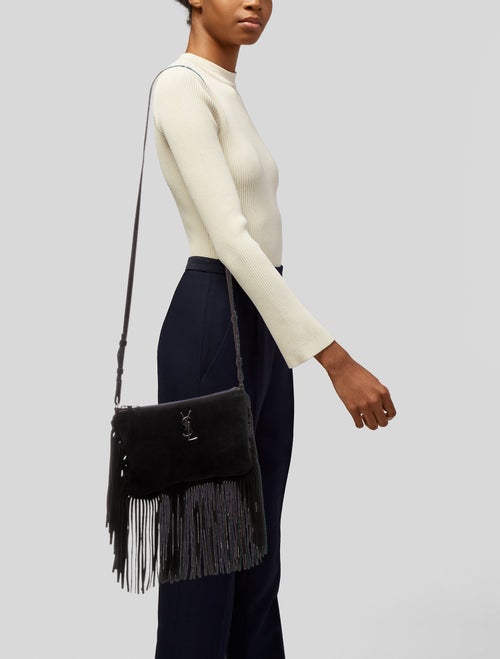 Saint Laurent Suede Crossbody Bag