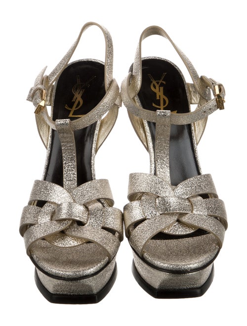 Saint Laurent Leather T-Strap Sandals
