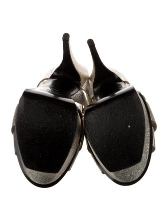 Saint Laurent Leather T-Strap Sandals