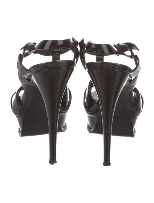 Saint Laurent Patent Leather T-Strap Sandals