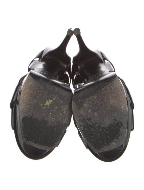 Saint Laurent Patent Leather T-Strap Sandals