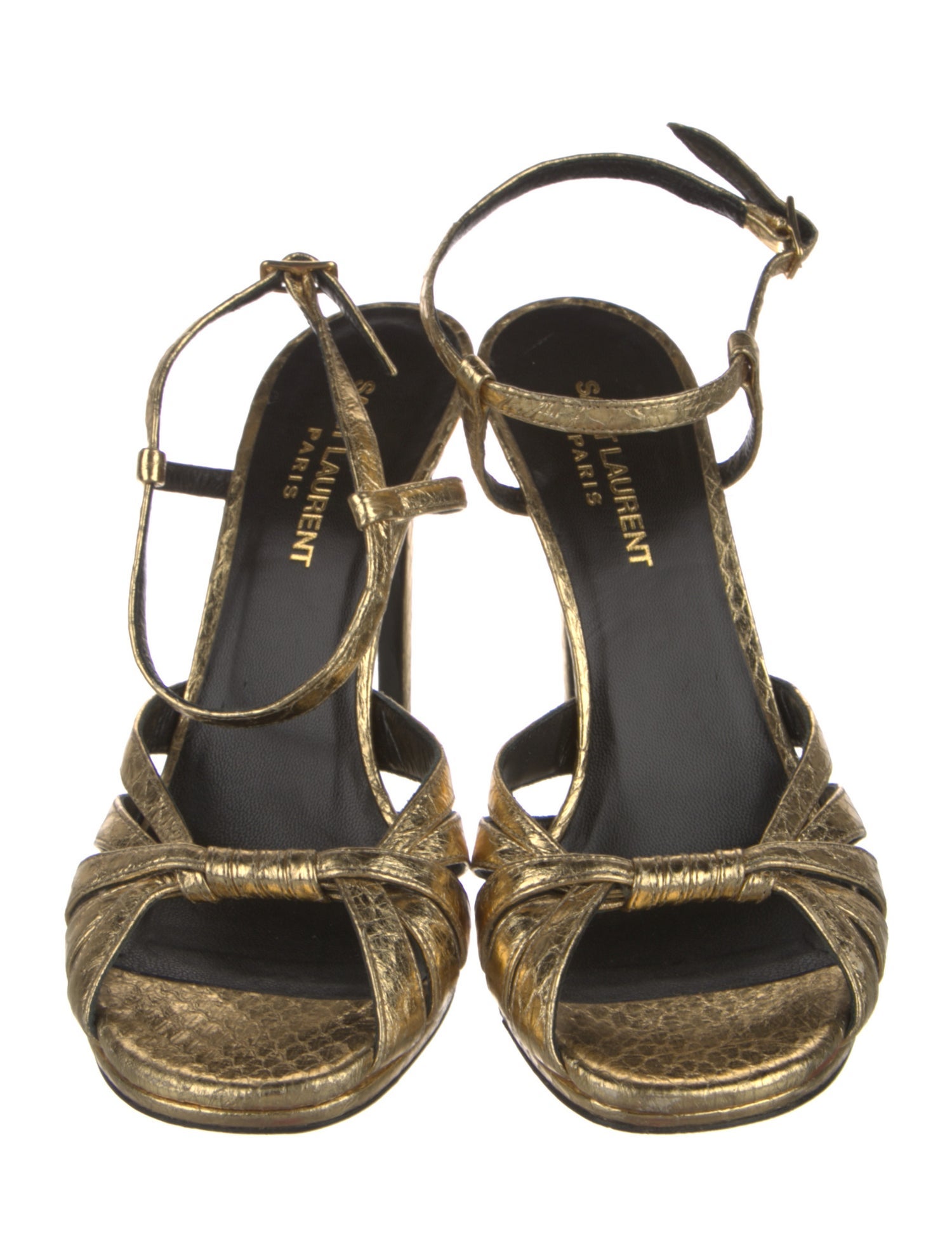 Saint Laurent Snakeskin Animal Print Sandals