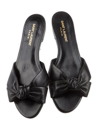 Saint Laurent Leather Slides