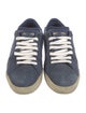 Saint Laurent Suede Embroidered Accent Sneakers