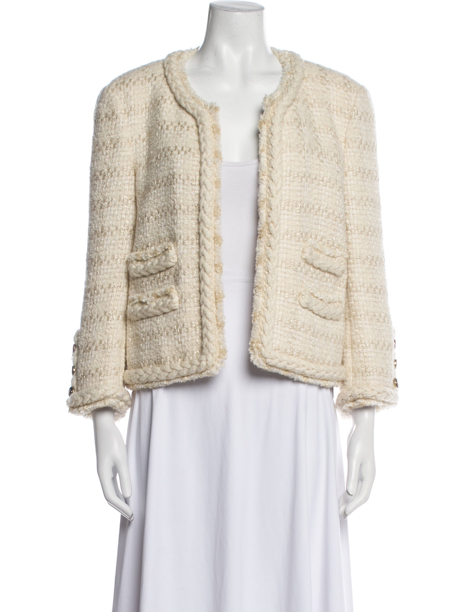 Saint Laurent Wool Tweed Pattern Jacket