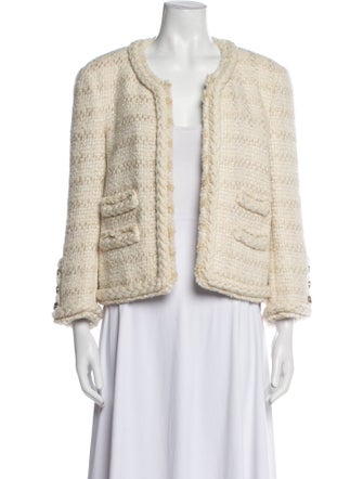 Saint Laurent Wool Tweed Pattern Jacket