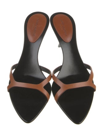 Saint Laurent Leather Slides