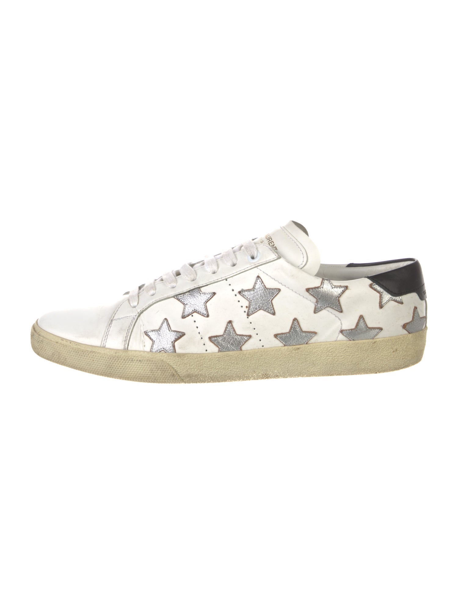 Saint Laurent Leather Printed Sneakers