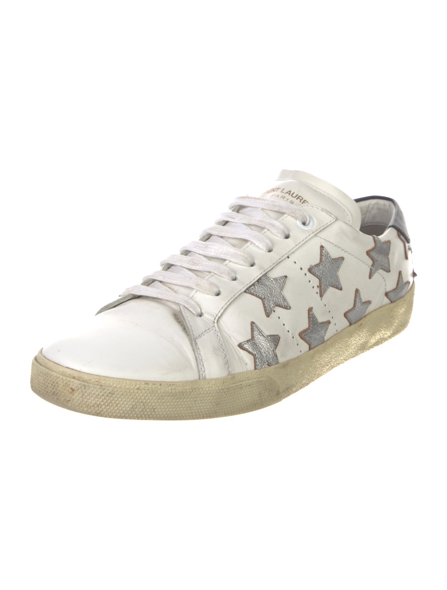 Saint Laurent Leather Printed Sneakers