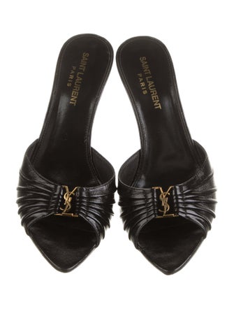Saint Laurent Leather Mules