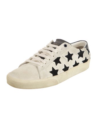 Saint Laurent Suede Mesh Accents Sneakers