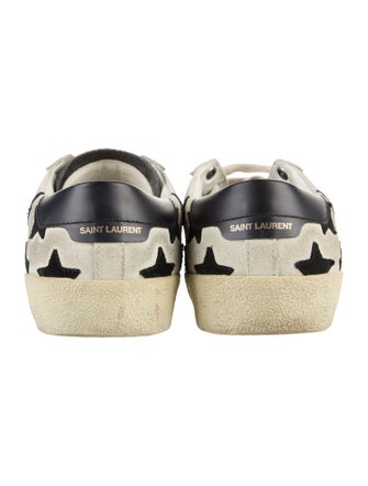 Saint Laurent Suede Mesh Accents Sneakers