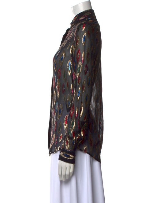 Saint Laurent 2017 Silk Button-Up Top