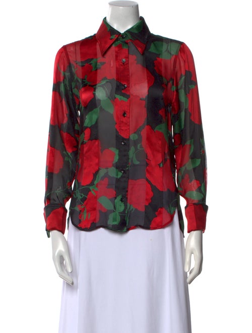 Saint Laurent 2022 Silk Button-Up Top