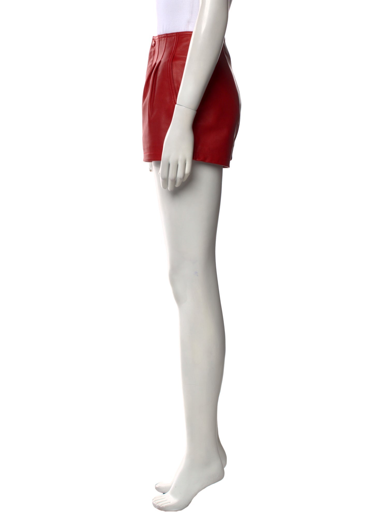 Saint Laurent Lamb Leather Mini Shorts