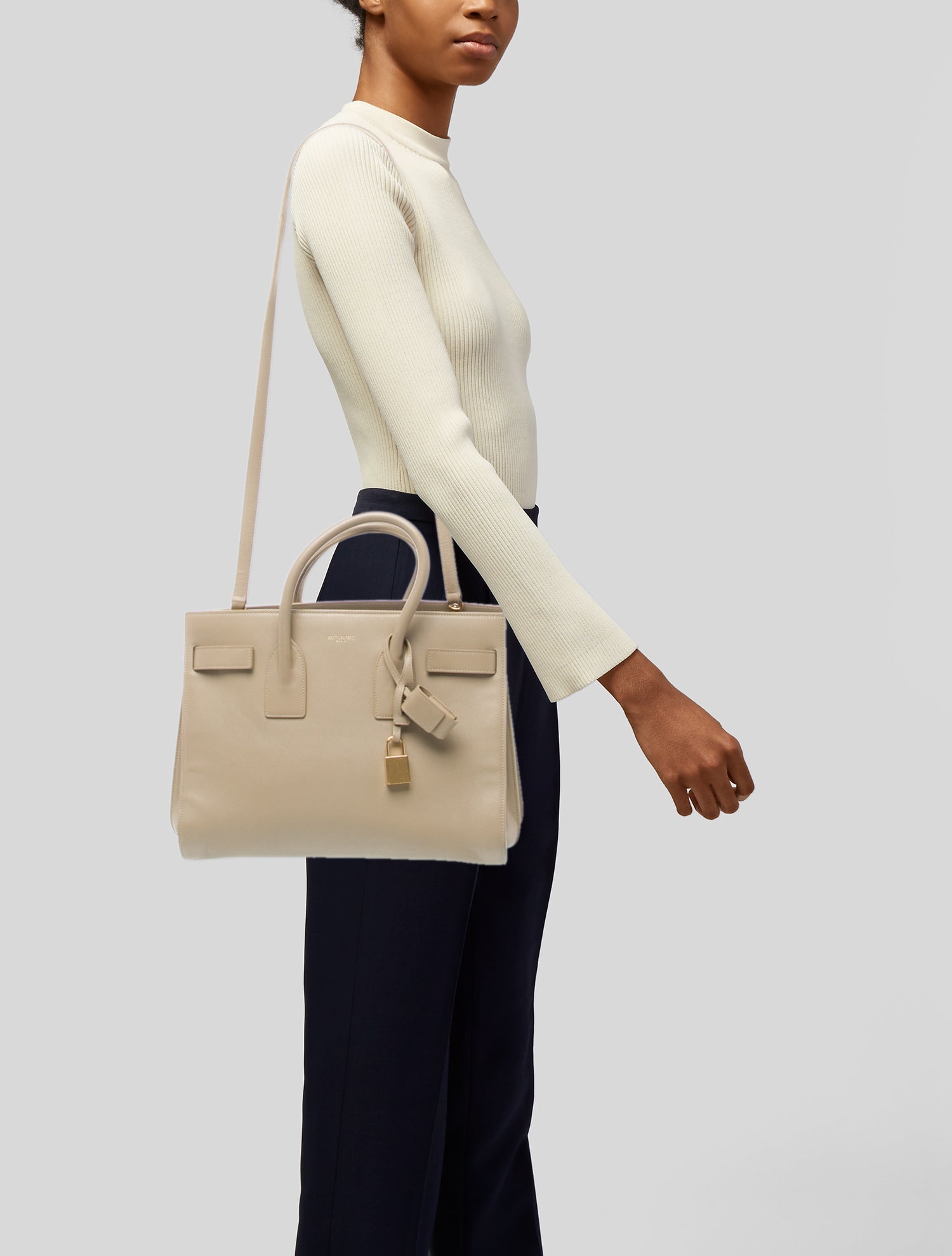 Saint Laurent Leather Sac De Jour Small