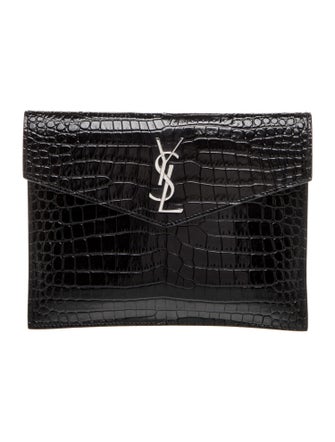 Saint Laurent Embossed Leather Uptown