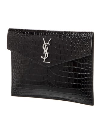 Saint Laurent Embossed Leather Uptown