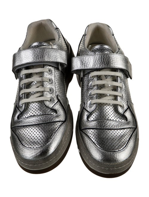 Saint Laurent Leather Distressed Accents Sneakers