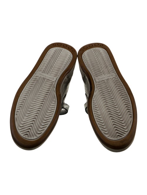 Saint Laurent Leather Distressed Accents Sneakers