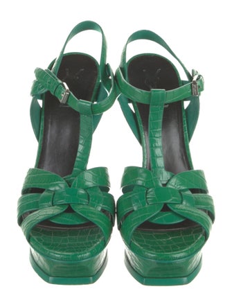 Yves Saint Laurent Leather T-Strap Sandals