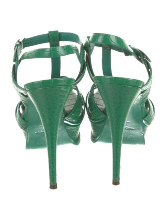 Yves Saint Laurent Leather T-Strap Sandals