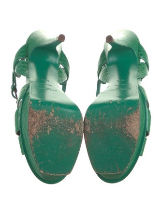 Yves Saint Laurent Leather T-Strap Sandals