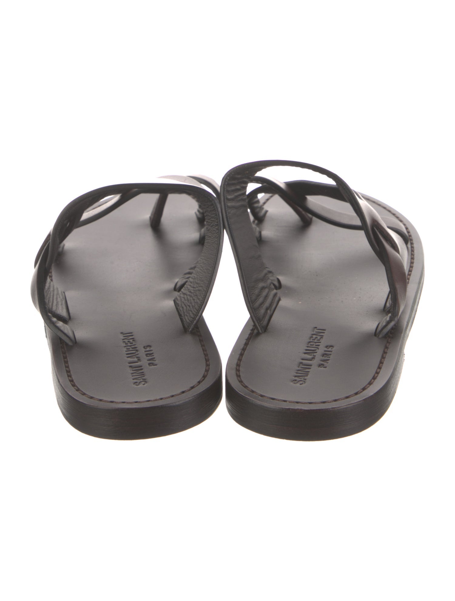 Saint Laurent Leather Slides