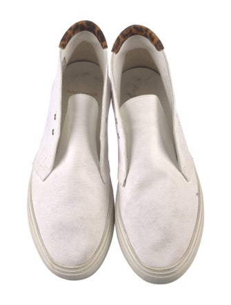 Saint Laurent Canvas Leather Trim Embellishment Sneakers