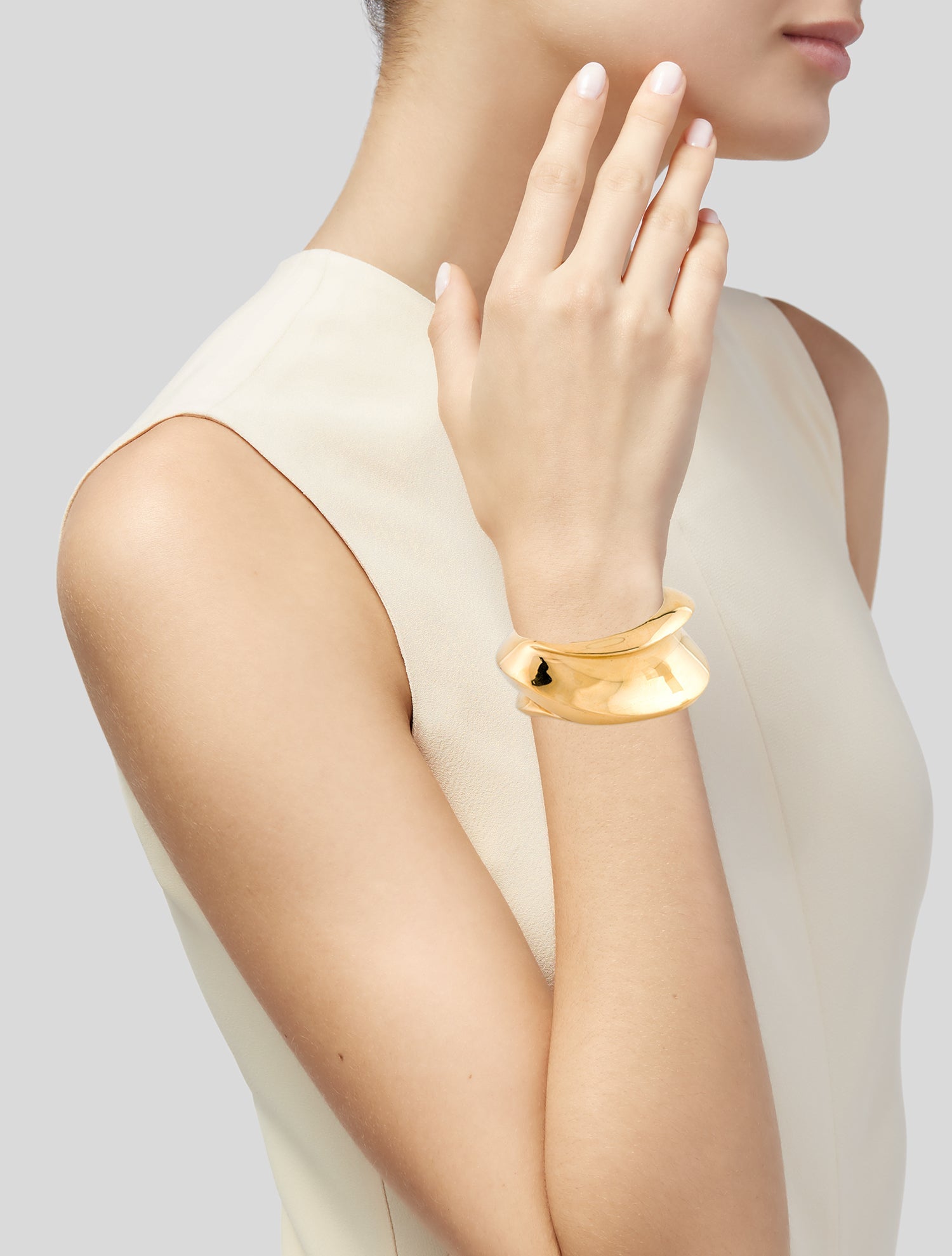 Saint Laurent Sculpted Cuff Bracelet