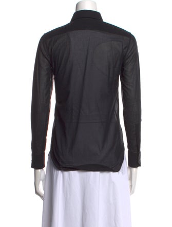 Saint Laurent Long Sleeve Button-Up Top