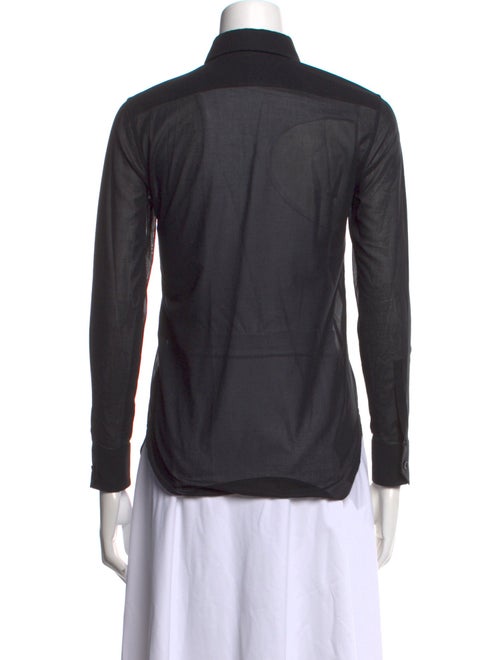 Saint Laurent Long Sleeve Button-Up Top