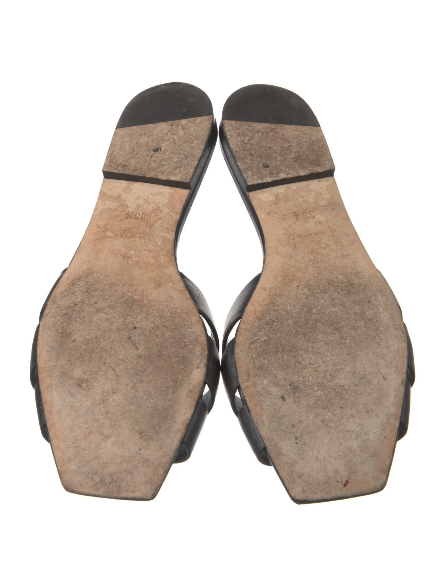 Saint Laurent Leather Slides