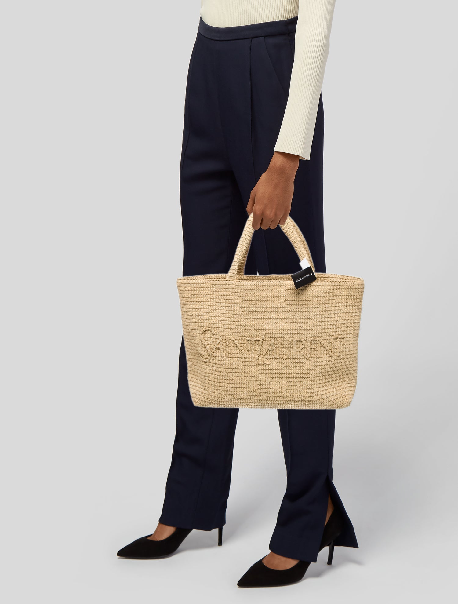 Saint Laurent Raffia Tote