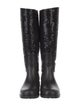 Saint Laurent Rubber Sequin Embellishments Rain Boots