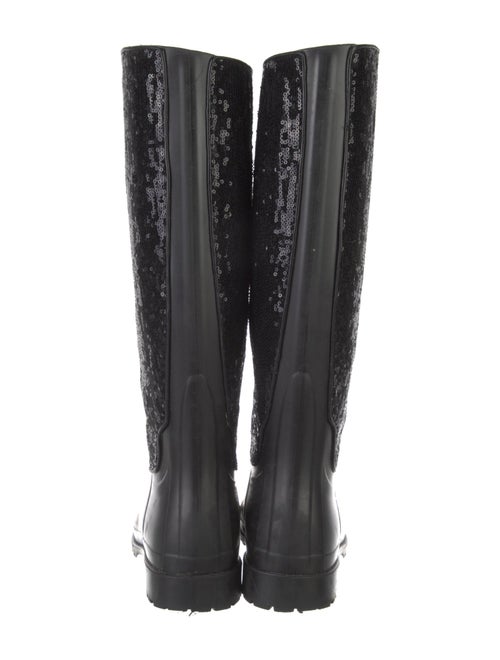 Saint Laurent Rubber Sequin Embellishments Rain Boots