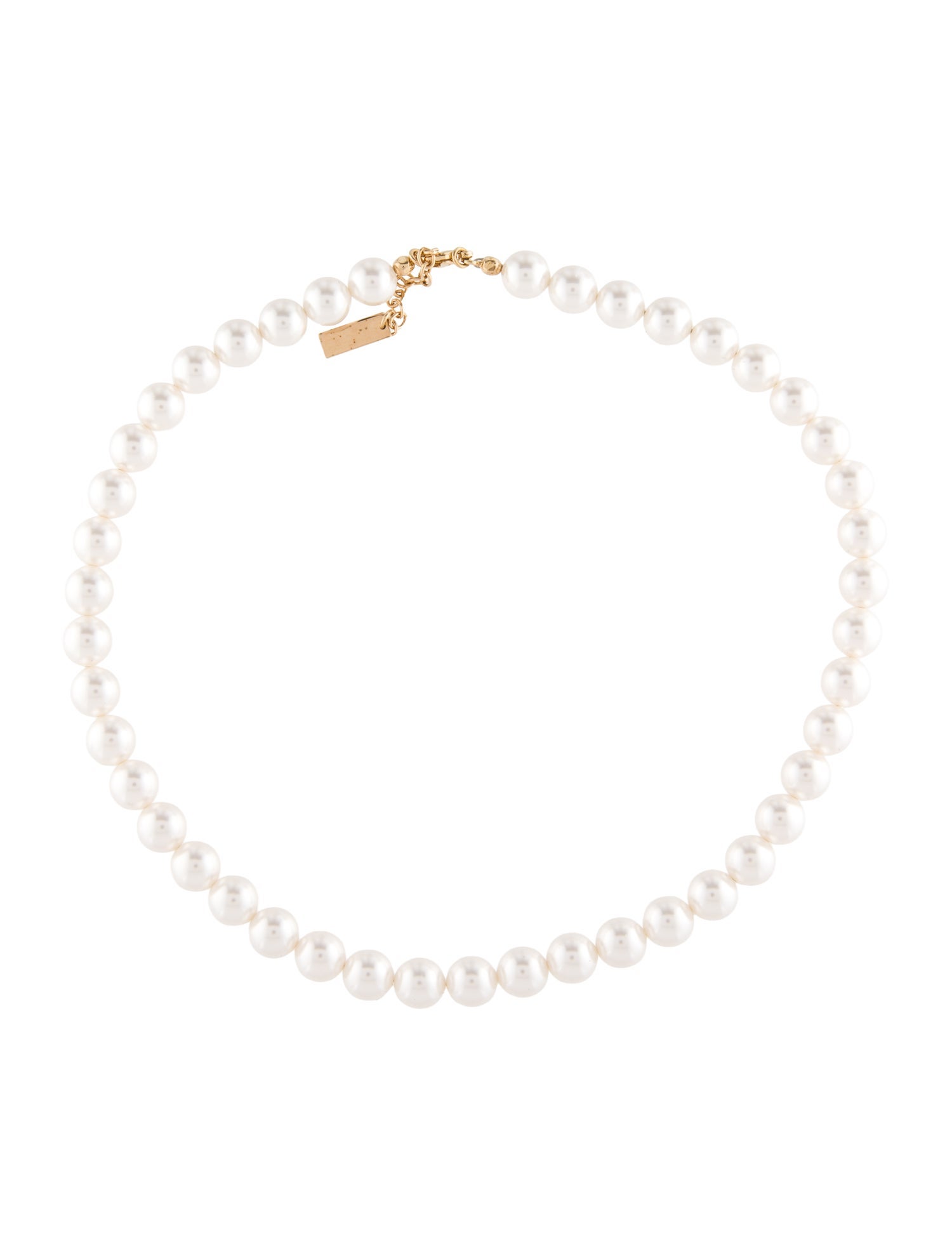 Saint Laurent Faux Pearl Collier De Perles Beaded Necklace