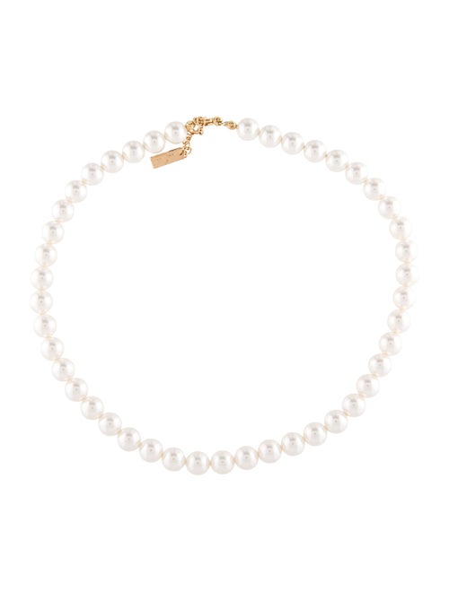 Saint Laurent Faux Pearl Collier De Perles Beaded Necklace