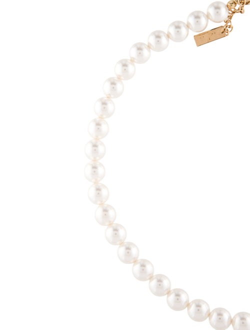 Saint Laurent Faux Pearl Collier De Perles Beaded Necklace