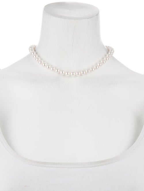 Saint Laurent Faux Pearl Collier De Perles Beaded Necklace