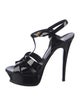 Saint Laurent Patent Leather T-Strap Sandals