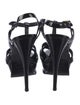 Saint Laurent Patent Leather T-Strap Sandals