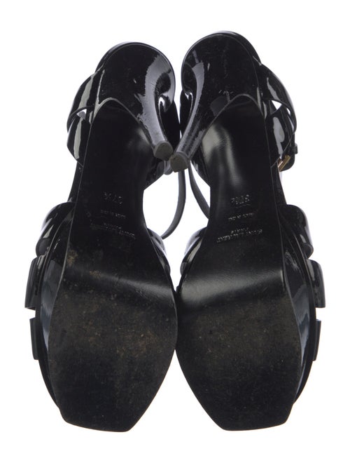 Saint Laurent Patent Leather T-Strap Sandals