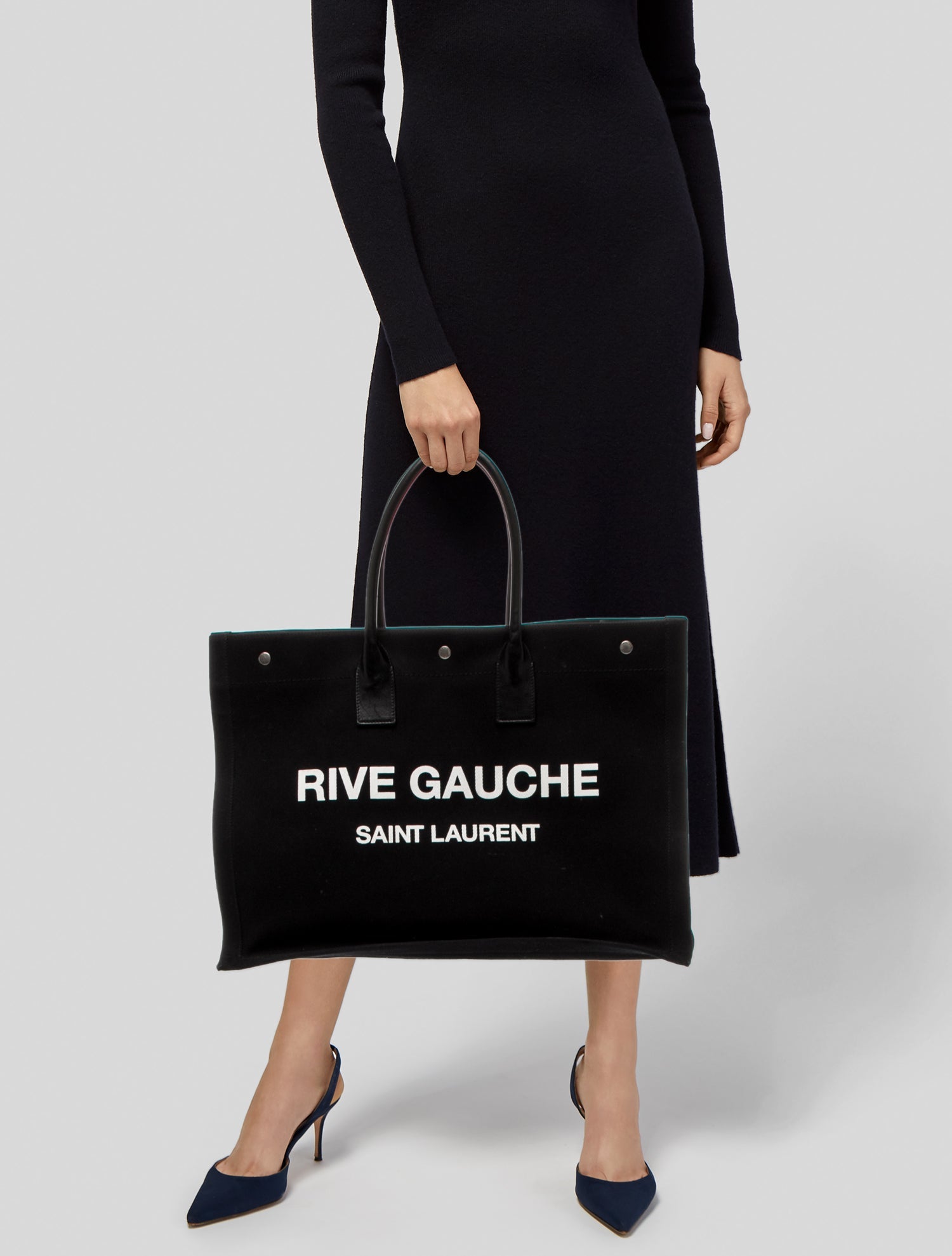 Saint Laurent Canvas Rive Gauche Large