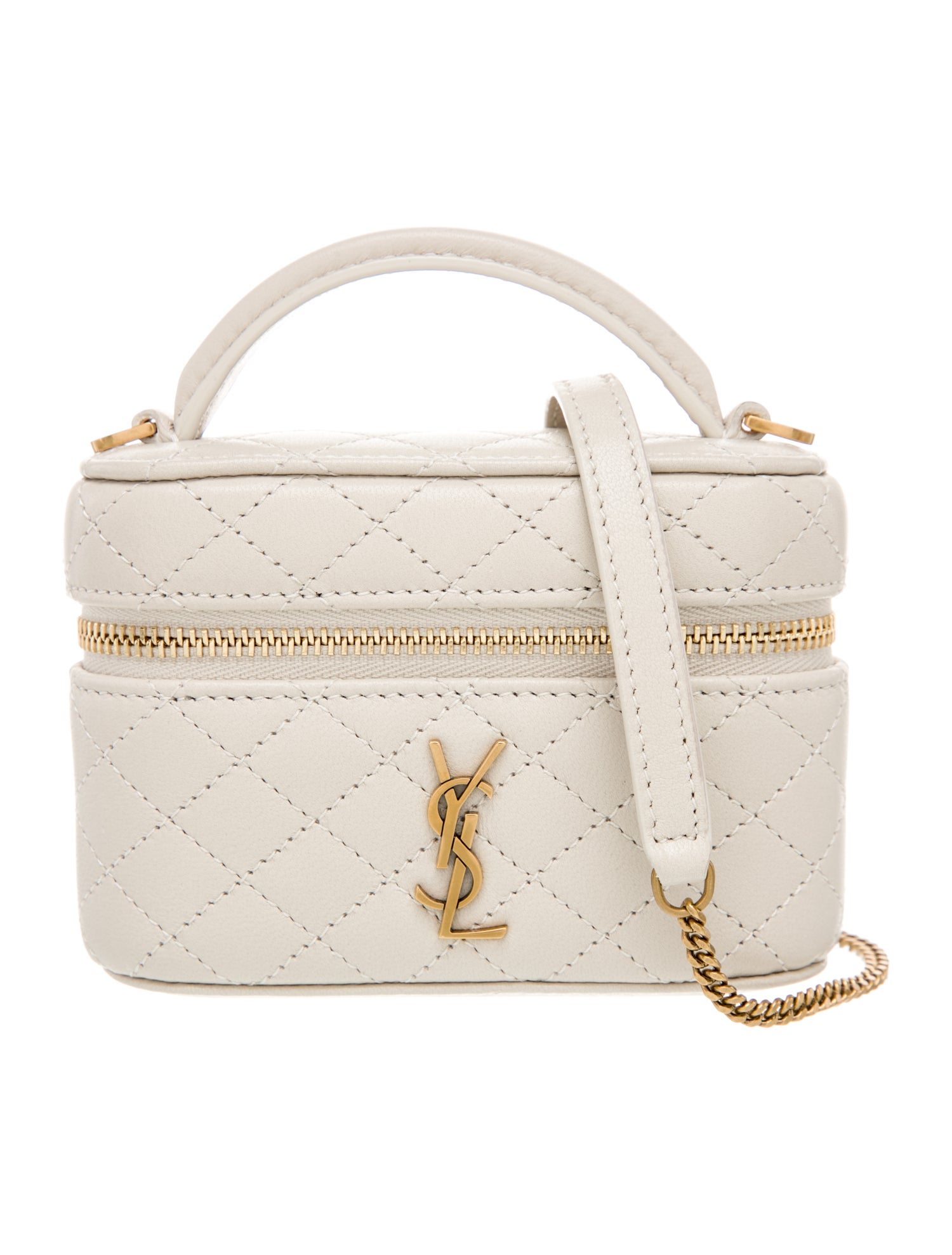 Saint Laurent Leather Monogram Gaby Vanity Bag Micro 2024