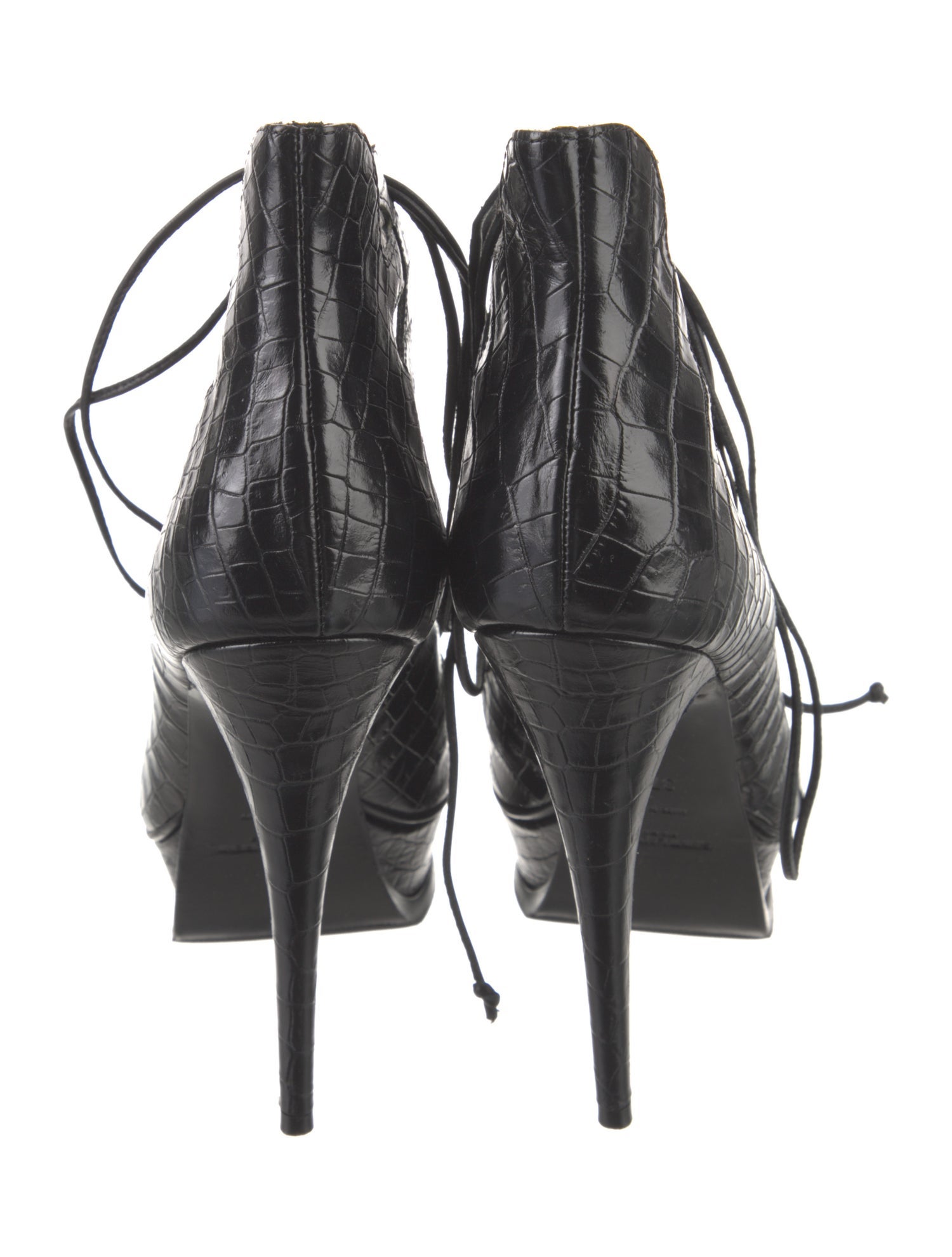 Saint Laurent Embossed Leather Gladiator Sandals